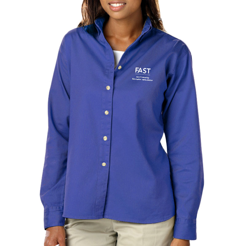 Ladies-Long-Sleeve-French-Blue