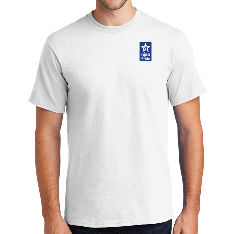Adult T-Shirts - White (Minimum Order - 12) - NJEA Pride Store