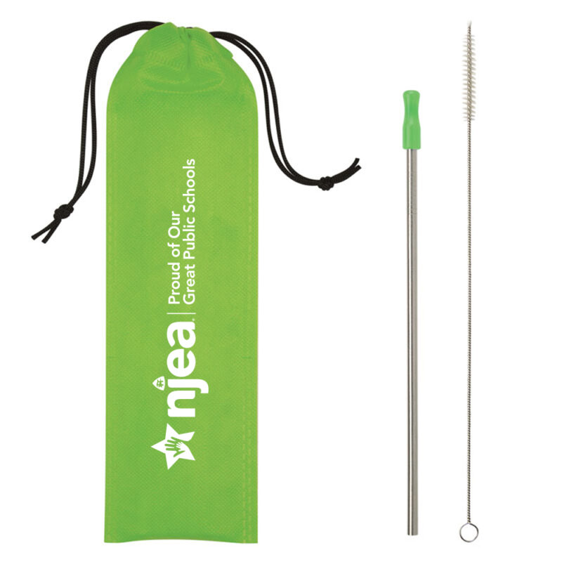 Stainless Steel Straw Kit - Lime