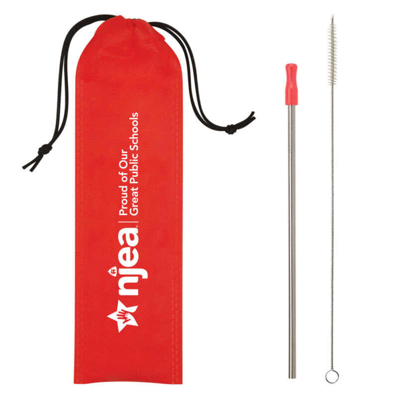 Stainless Steel Straw Kit - Red