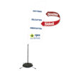 9' Razor Sail Sign Kit w/Scissor Base (Minimum Order - 1)