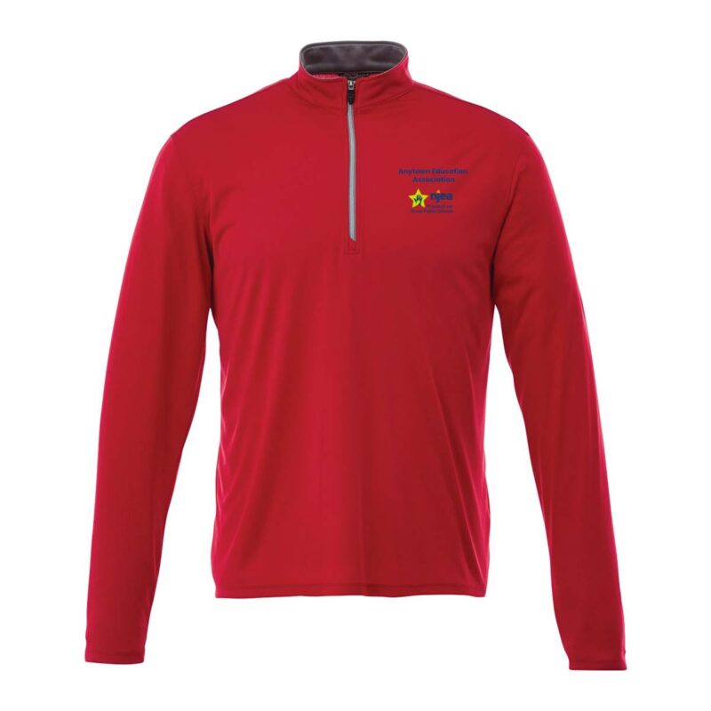 Men's-VEGA-Quarter-Zip-(Minimum-Order---12)Red