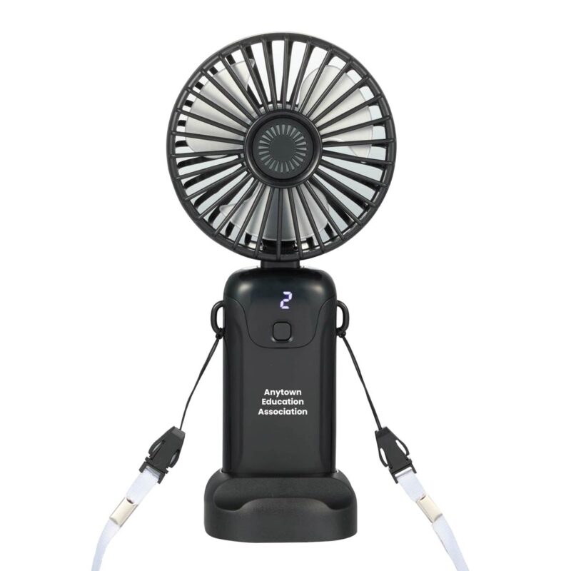 Rechargeable-Personal-LED-Fan-(Minimum-Order---50)Black