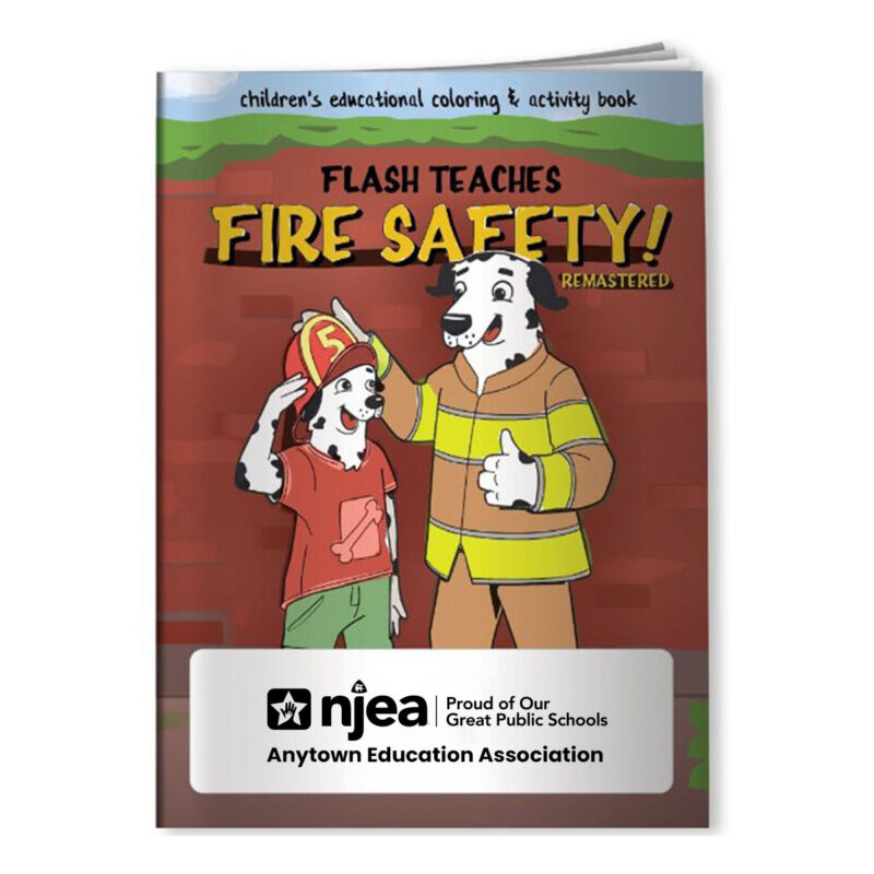 Flash-Teaches-Fire-Safety-Coloring-Book-(Minimum-Order---300)