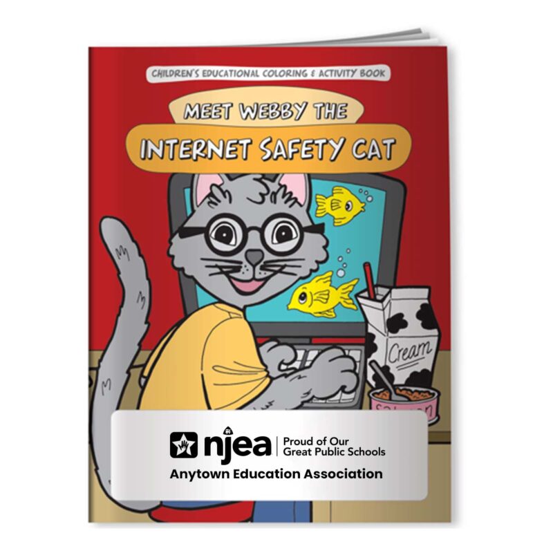 Meet Webby The Internet Safety Cat Coloring Book (Minimum Order - 300)