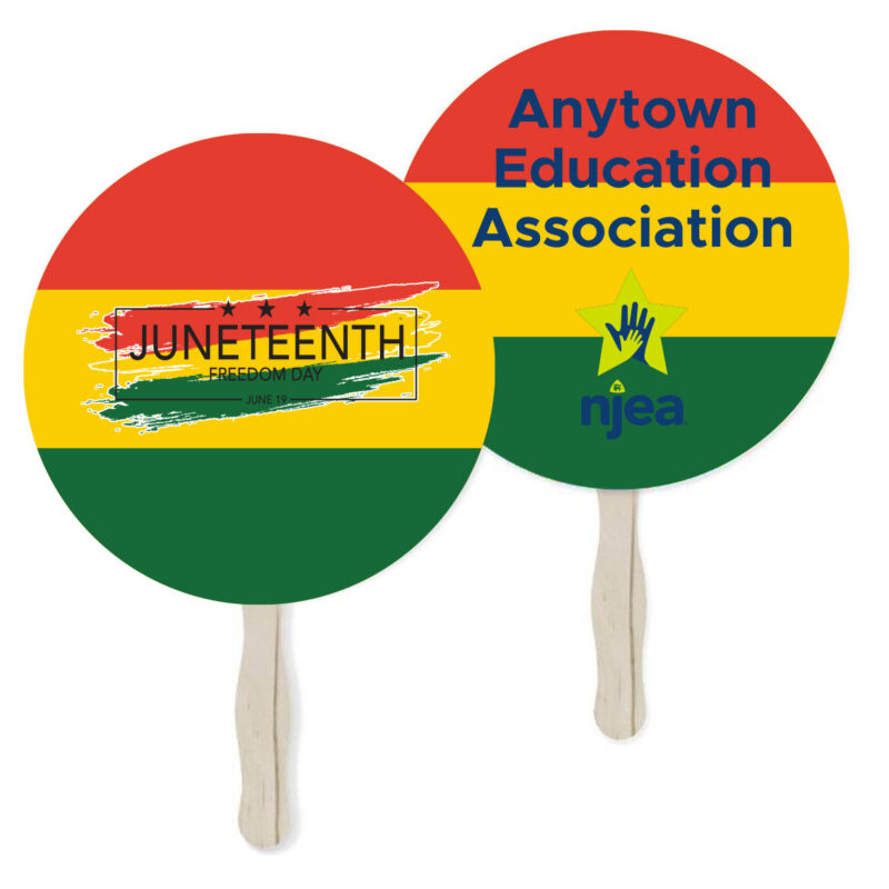 Hand Fan 2-Sided - Juneteenth (Minimum Order - 125)