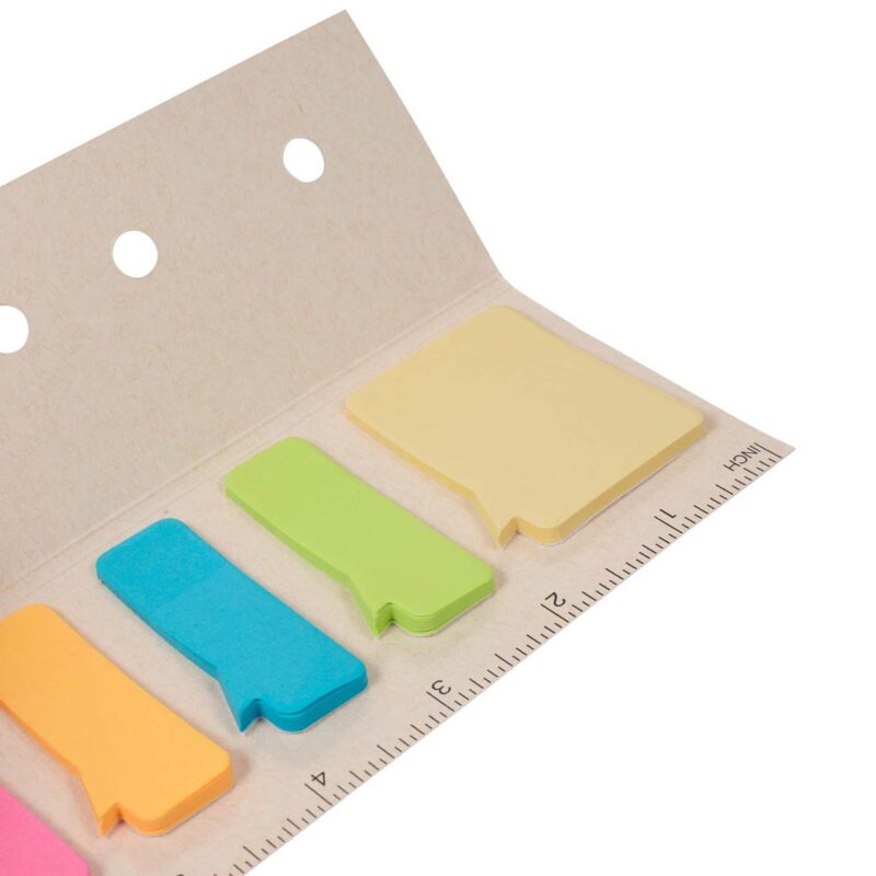 Alternative view of Recycled Milk Carton Sticky Notes & Ruler (Minimum Order - 250)