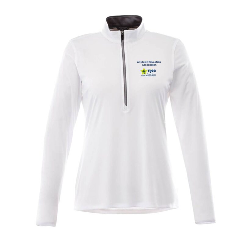 Women's-VEGA-Quarter-Zip-(Minimum-Order---12)-White