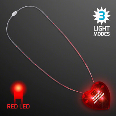 LED Red Heart Light Necklace (Minimum Order - 144)