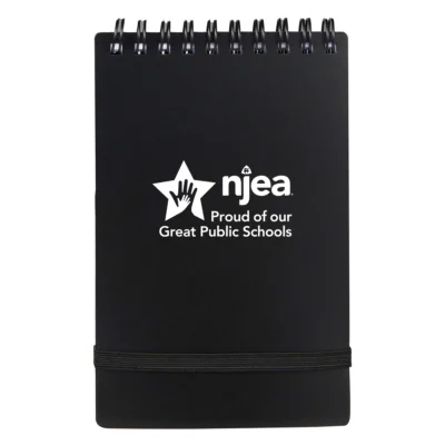 Black Recycled Stand Up Jotter/NJEA LOGO (Minimum Order - 25)