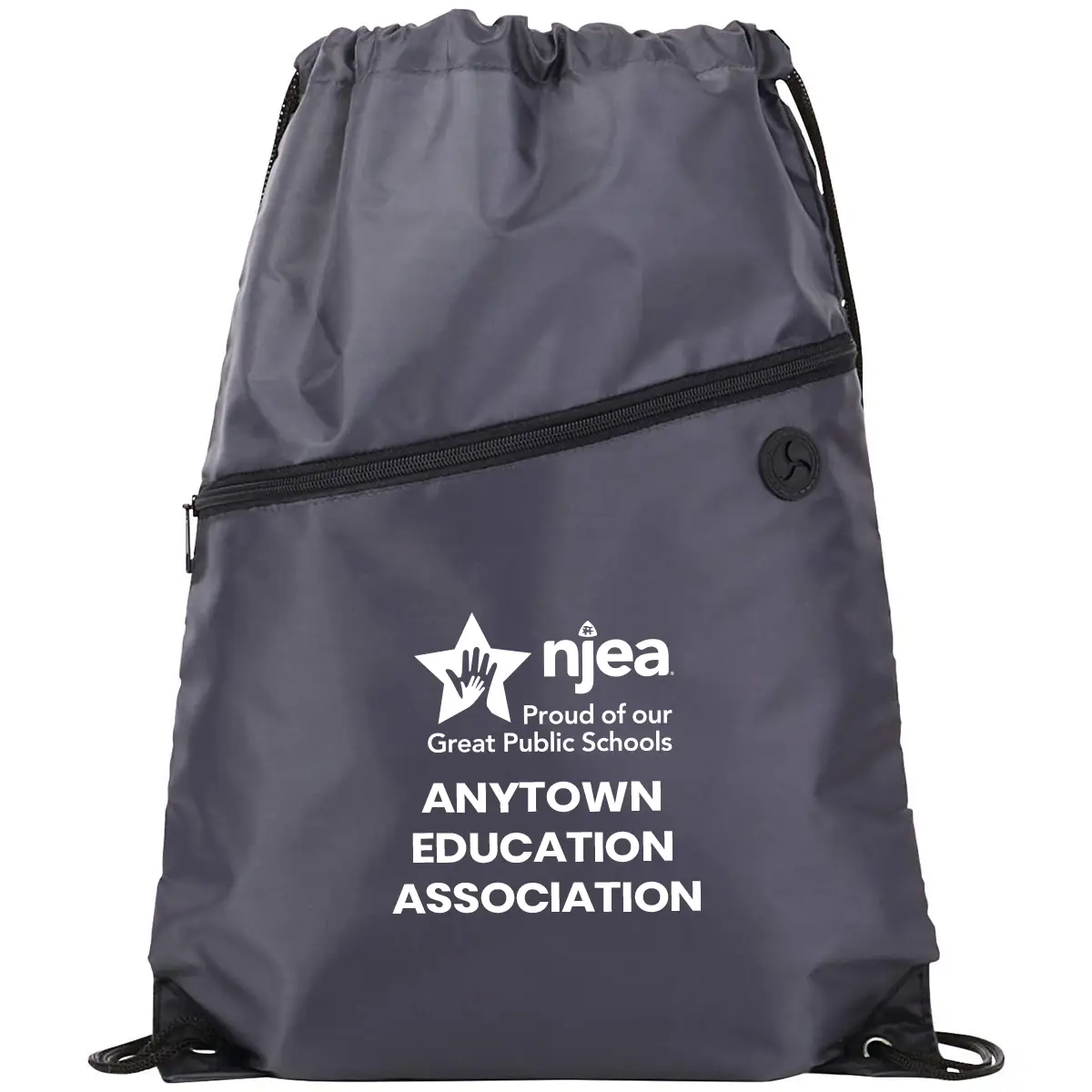 Robin Drawstring Bag w/Front Zipper (Minimum Order - 100) - Image 10