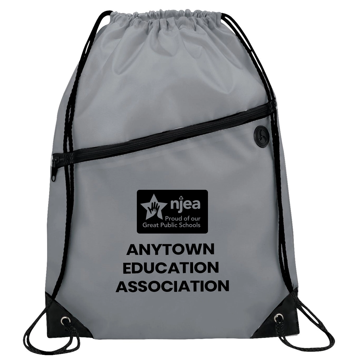 Robin Drawstring Bag w/Front Zipper (Minimum Order - 100) - Image 11