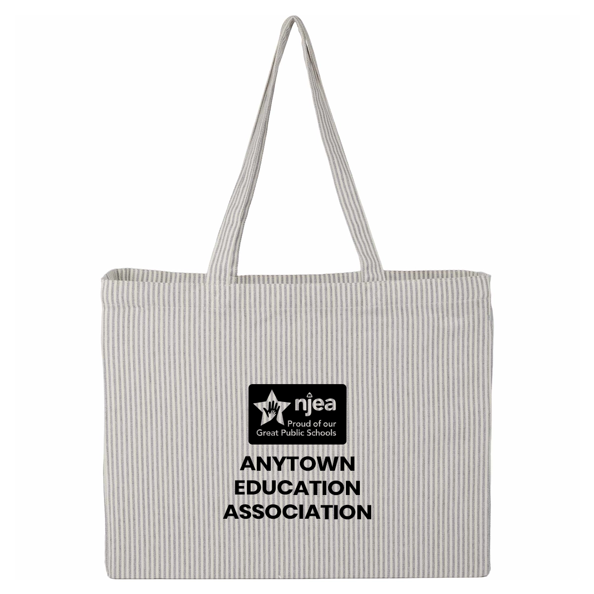 Striped Pacific Recycled Cotton Shopper Tote (Minimum Order - 100)