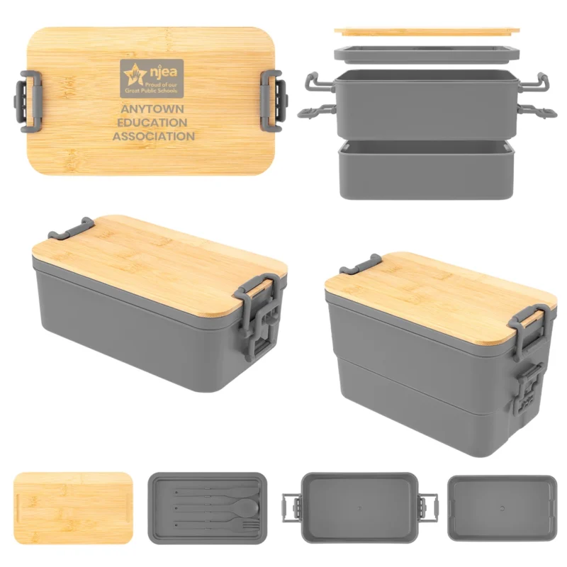 Alternative view of Mega Bites Stackable Bento Box (Minimum Order - 50)