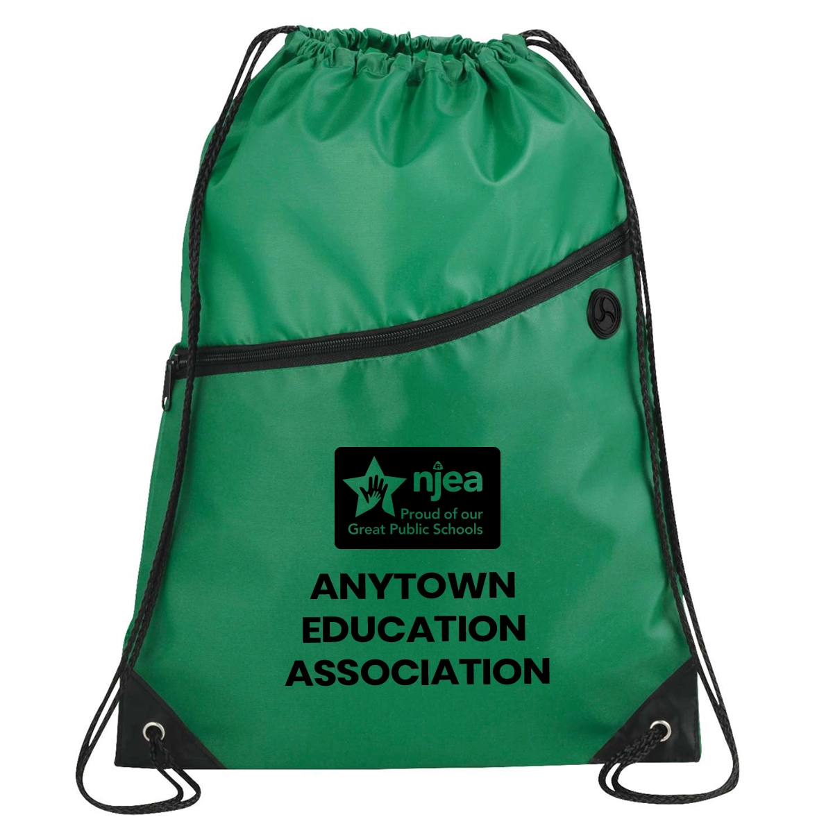 Robin Drawstring Bag w/Front Zipper (Minimum Order - 100) - Image 12