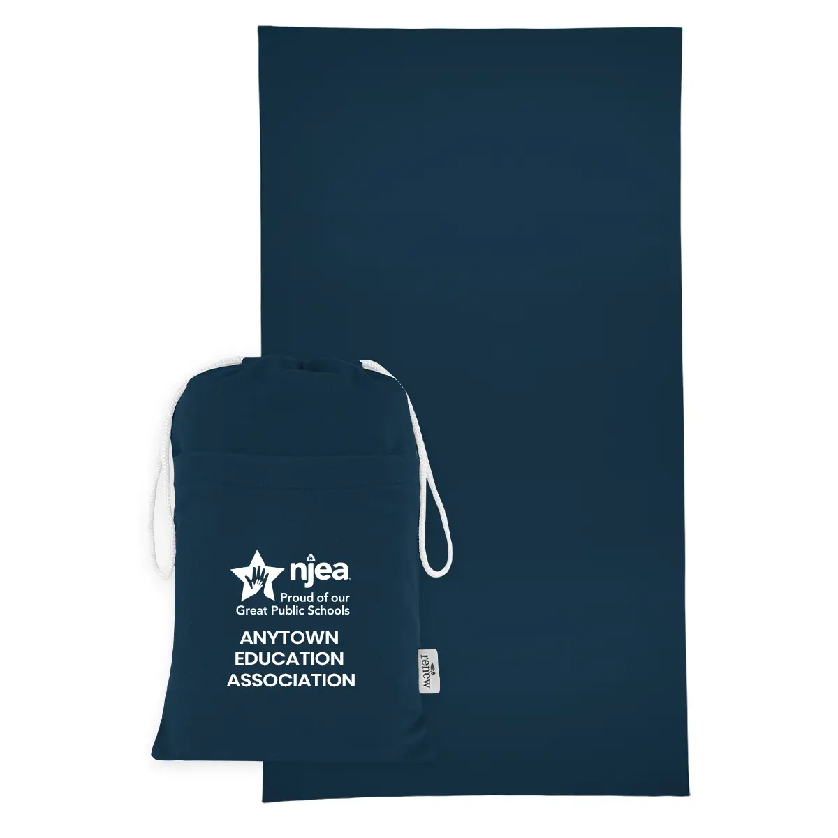 Sand-Free rPET Beach Towel w/Pouch (Minimum Order - 25)