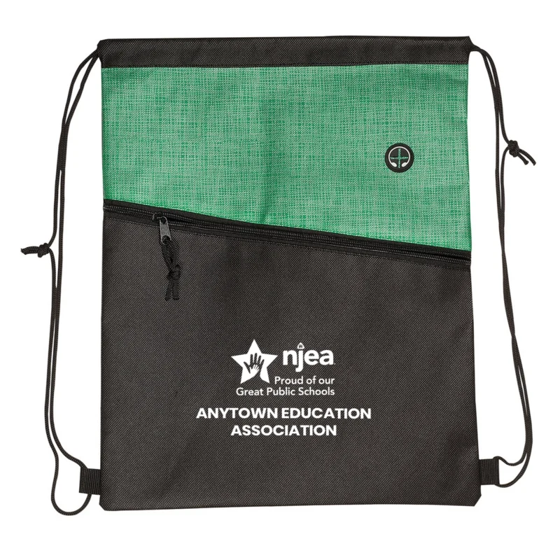 Heathered Non-Woven Drawstring Backpack (Minimum Order - 150)