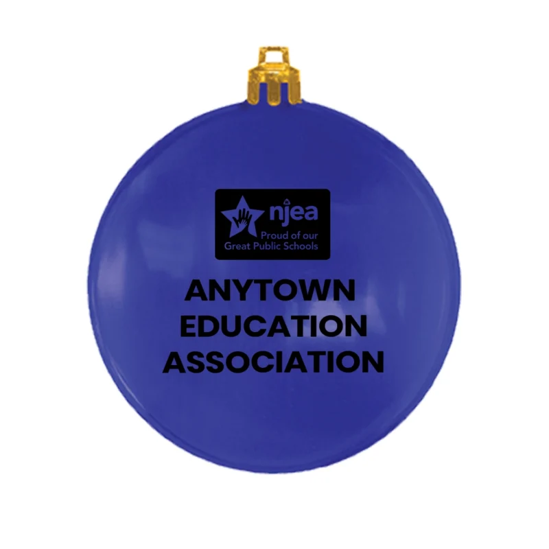 Alternative view of 3" USA-Made Flat Shatterproof Ornament (Minimum Order - 100)