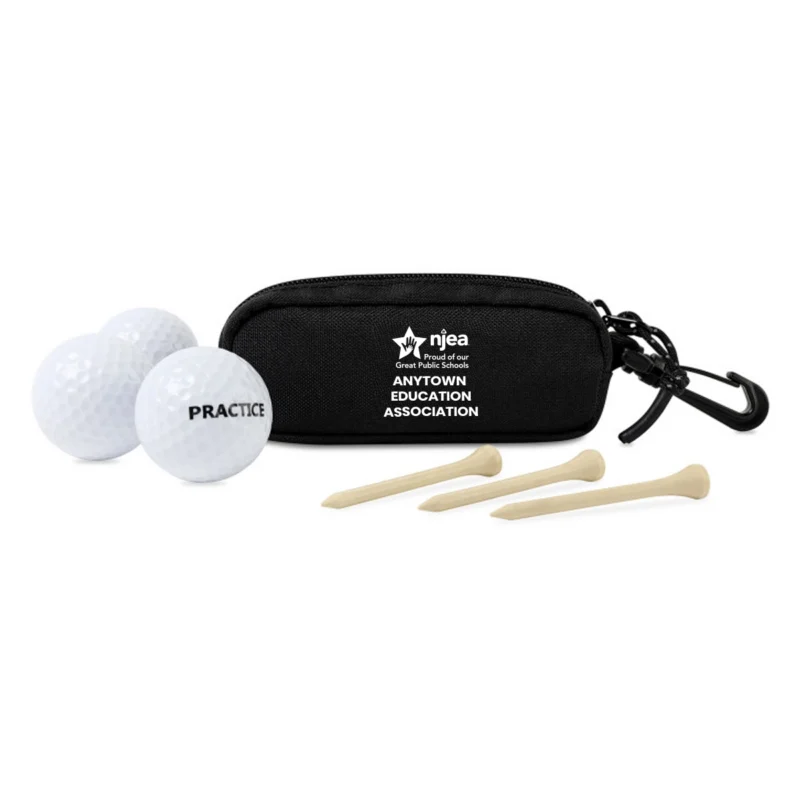 Golf Links Reciycled rPET Ball & Tee Kit (Minimum Order - 50)
