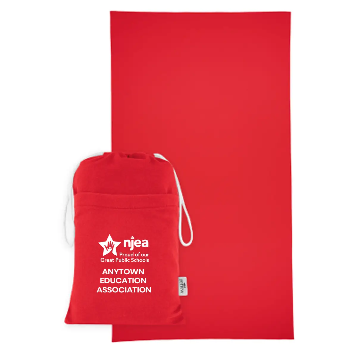 Sand-Free rPET Beach Towel w/Pouch (Minimum Order - 25) - Image 4