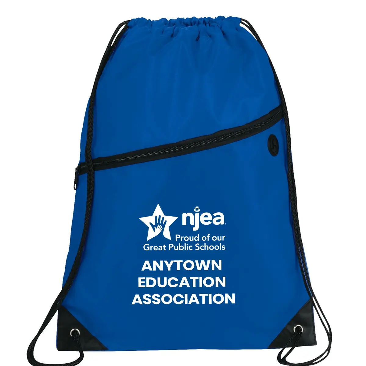 Robin Drawstring Bag w/Front Zipper (Minimum Order - 100) - Image 7
