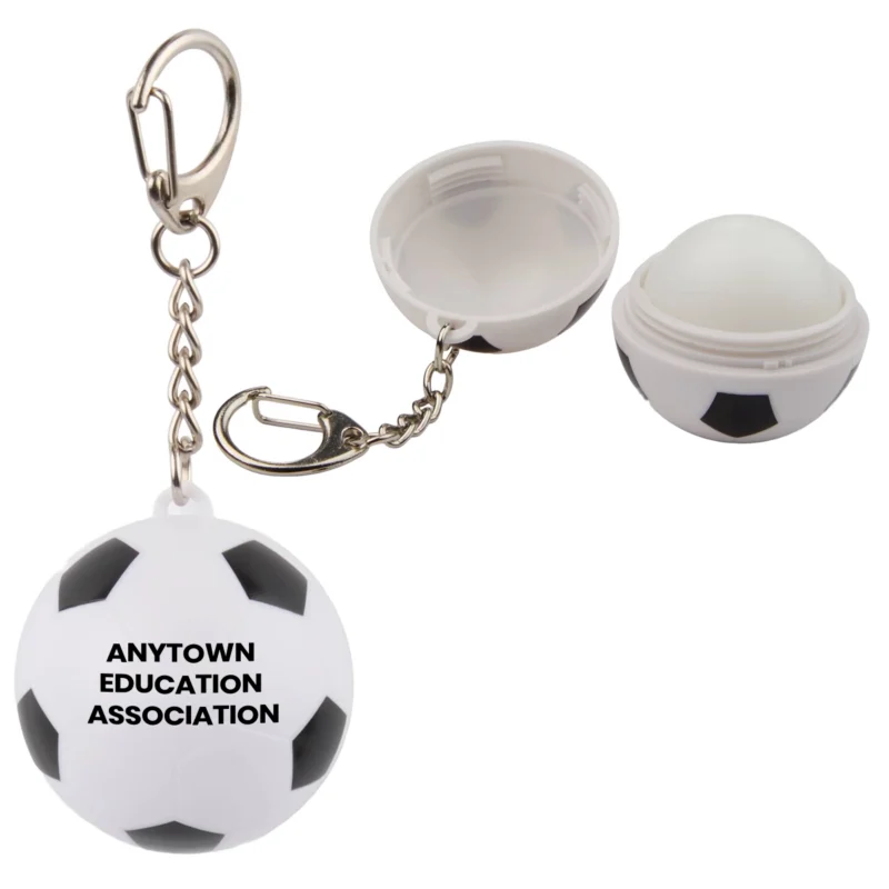 Alternative view of Sports Ball SPF15 Lip Balm Keychain (Minimum Order - 200)